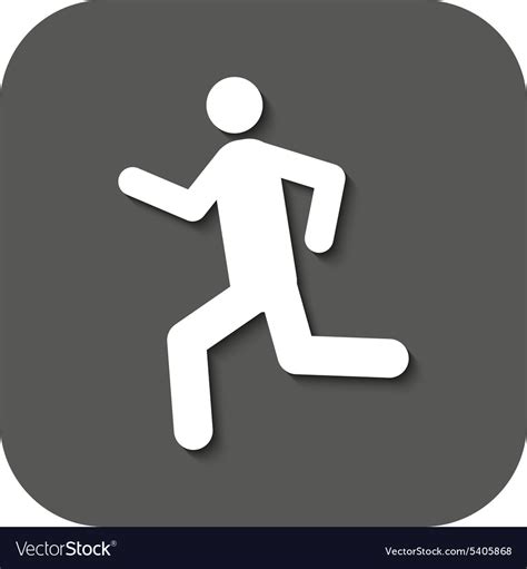 The Man Running Icon Run Symbol Flat Royalty Free Vector