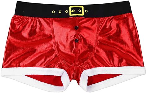yizyif mens flannel christmas holiday santa claus shorts boxer lingerie underwea ebay