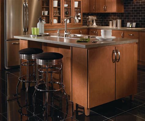 An average base kitchen storage has a height of 34 and also a half inches. Rainier - Slab Cabinet Doors - Homecrest Cabinetry