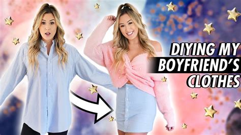 Transforming My Boyfriends Clothes Diy Hacks Youtube