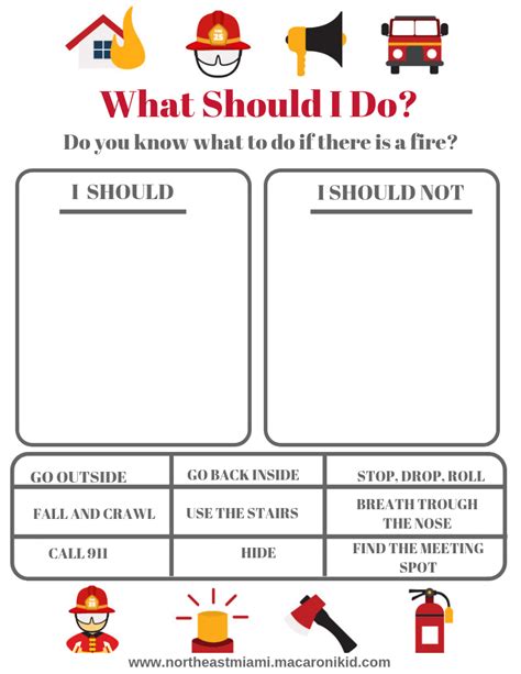 Printable Fire Safety Worksheets