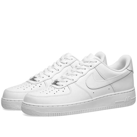 The line offers a cushioning system with broad rubber soles. Nike Air Force 1 '07 White | END.