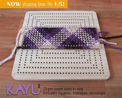 Kayu Weaving Board Pin Loom Weaving Loom Kit Peg Loom Etsy