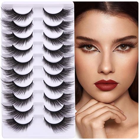 buy false eyelashes fluffy dramatic faux mink fox eye lashes 20mm full volume angel lashes like