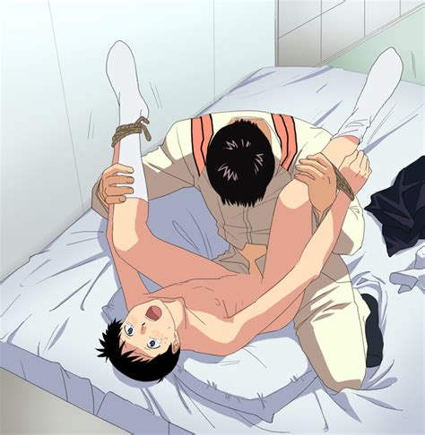 Ikari Shinji Neon Genesis Evangelion Bdsm Bed Blush Bondage Bound Clothed On Nude