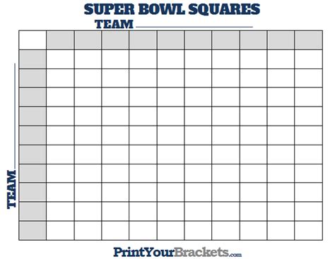 After hitting the red search button, scroll down to see your results. Super Bowl Squares - Printable Square Grid | Superbowl ...