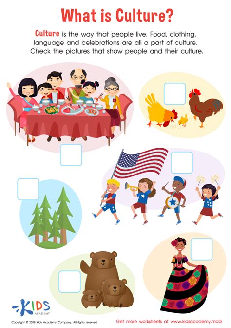 What Is Culture Worksheet For Kids