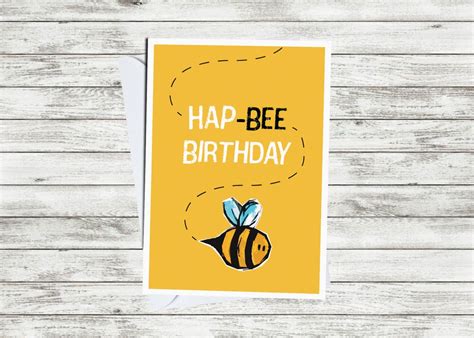 A6 Birthday Card Of Original Artwork Hap Bee Etsy