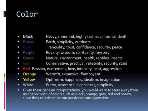 Importance Of Colors In A Presentation