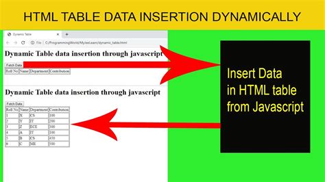Add Row In Html Table Using Javascript Dynamic Html Table Js Function Hot Sex Picture