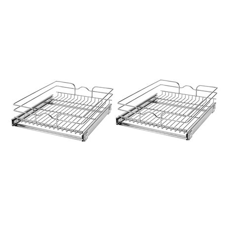 Rev A Shelf 18 Wide 22 Deep Base Kitchen Cabinet Pull Out Wire Basket