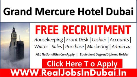 grand mercure hotel dubai jobs 2024