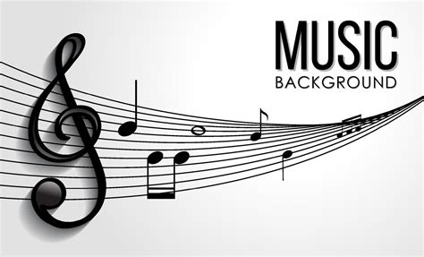 Font Design For Word Music With Music Notes On White Background 6771586