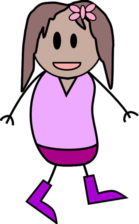 Pink Stick People Of Female Clipart Best