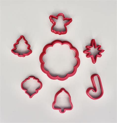 Christmas Cookie Cutter Set Of 7 Pieces Etsy Uk