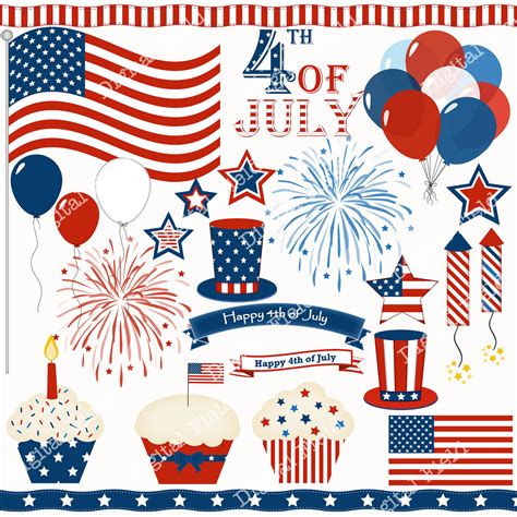 Every building is decorated with the national flag colors, red white, and blue. Best 4th Of July Clipart #6708 - Clipartion.com