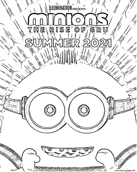 Minions 2 The Rise Of Gru 2021 Coloring page Printable