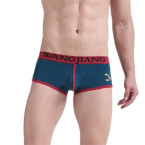 Wj Brand Sexy Mens Underwear Boxer Trunks Gay Pouch Cotton