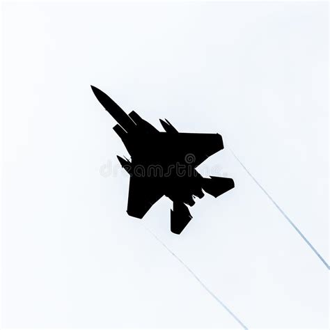 F15 Strike Eagle Fighter Jet Silhouette Stock Image Image Of Mission