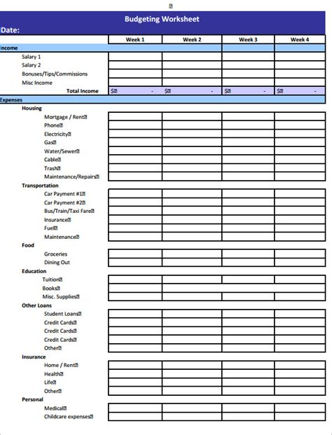 Bring your ideas to life with more customizable templates and new creative options when you subscribe to microsoft 365. 17+ Simple Weekly Budget Templates Free Excel, Word, PDF ...