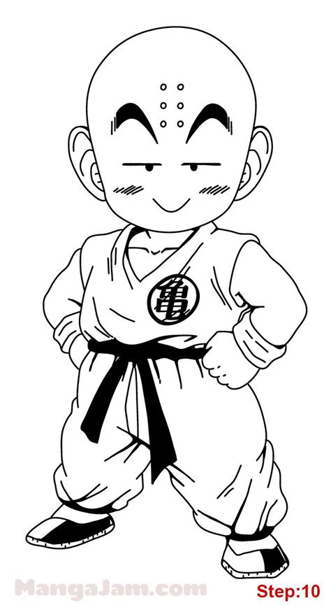 How to Draw Krillin from Dragon Ball  MANGAJAM.com in 2021  Dragon