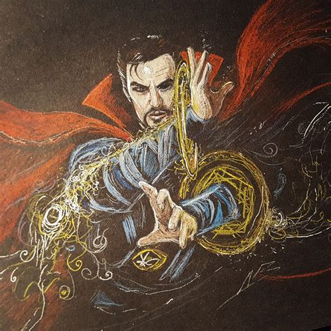 Dr Strange Doctor Strange Drawing Black Paper Drawing Doctor Strange