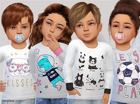 Toddler Sweater Collection 01 At Msq Sims Sims 4 Updates