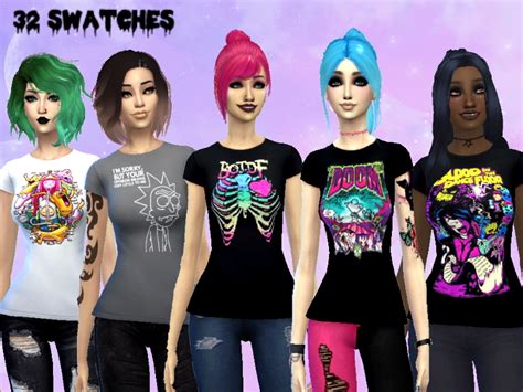 The Sims Resource Scene Queen Shirts