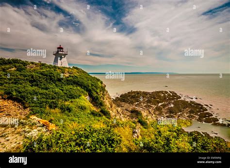 Cape Enrage Lighthouse Stock Photo Alamy