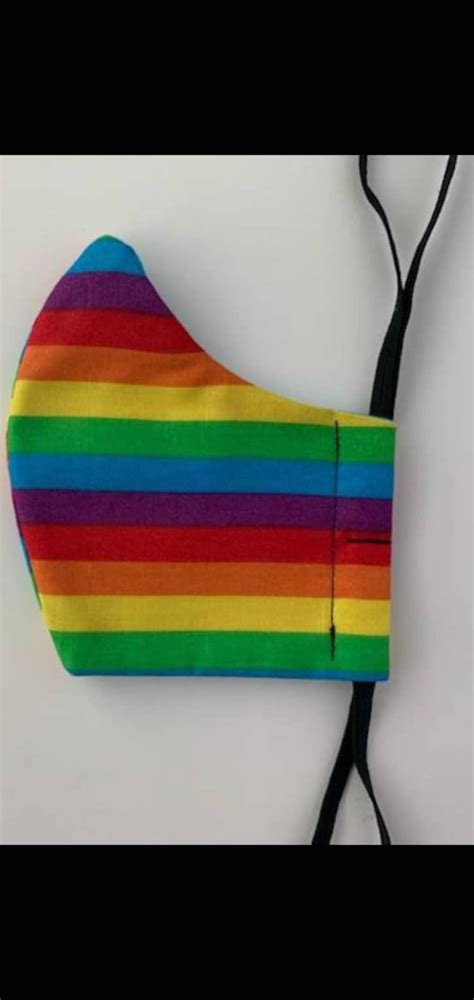 Rainbow Face Mask Washable Face Mask Reusable Face Mask Etsy