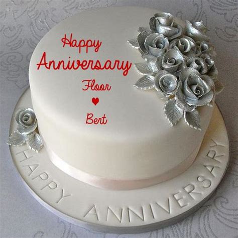 The rs anniversary cake was originally obtained as 15th anniversary cake by celebrating at the 15 year anniversary celebrations. Silver Wedding Anniversary Cake with Love Couple Name