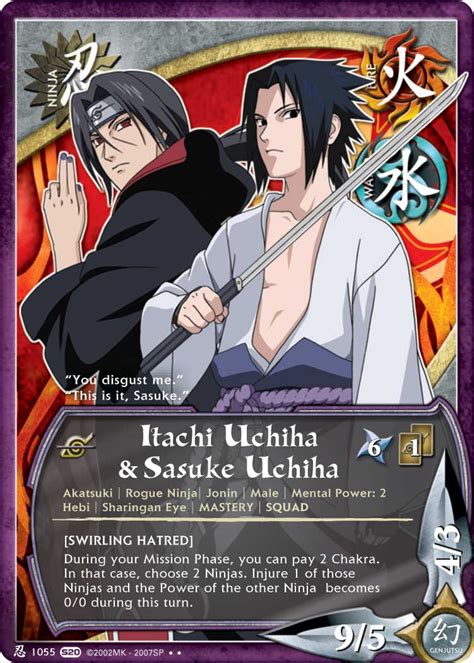 Itachi Uchiha And Sasuke Uchiha Tg Card By Puja39 On Deviantart