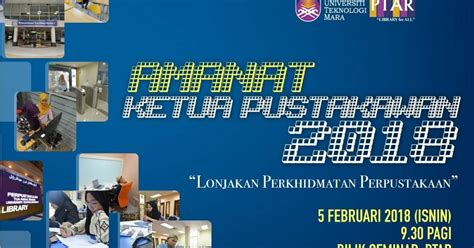 Satu lagi universiti awam telah membuka pengambilan kedua mereka kepada orang ramai. Jemputan ke Majlis Amanat Ketua Pustakawan 2018 ...