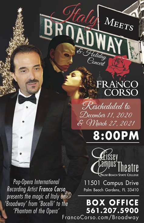 Italy Meets Broadway Franco Corso The Voice Of Romance