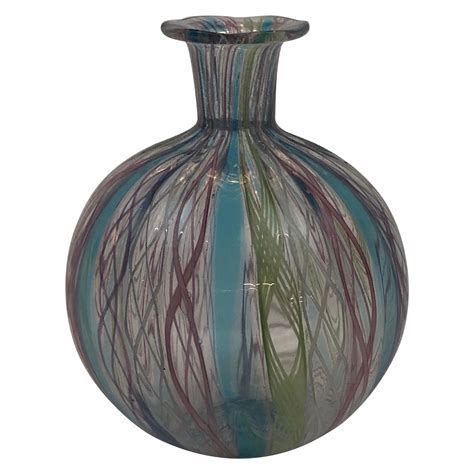 A Twisted Murano Fused Glass Vase At 1stdibs