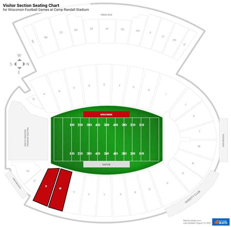 Camp Randall Stadium Seating Chart Row Numbers Elcho Table