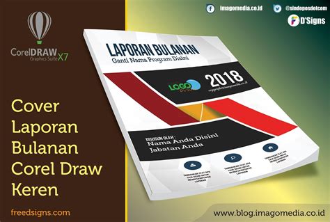 Download Desain Cover Laporan Bulanan Gratis Corel Draw Keren Imago