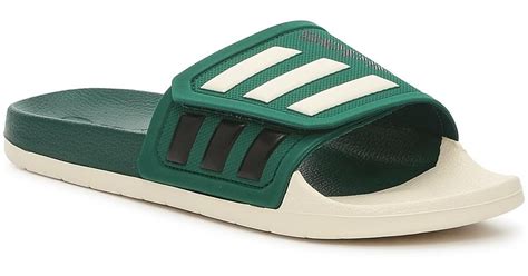 Adidas Synthetic Adilette Tnd Slide Sandal In Green For Men Lyst