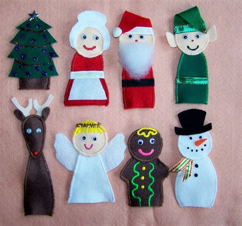 Merry Christmas Felt Finger Puppets By Littlefox71 On Etsy