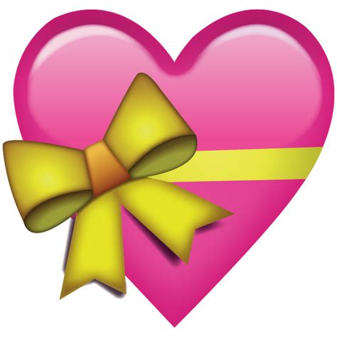 Download Pink Heart With Ribbon Emoji Icon Emoji Island