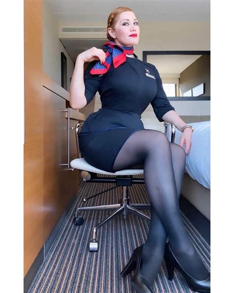 Pantyhose Outfits Black Pantyhose Kathy West Flight Attendant Hot Flight Girls Silk Scarf