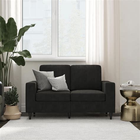 Shop items you love at overstock, with free shipping on everything* and easy returns. DHP Cooper Loveseat, Black Velvet - Walmart.com in 2020 ...