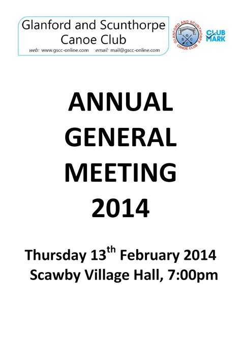 Annual General Meeting 2014 Gscc News