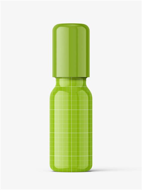 Download Small roll-on bottle mockup / glossy - Smarty Mockups