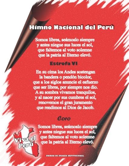 Himno Nacional Del Perú Aprende La Sexta Estrofa Fiestas Patrias