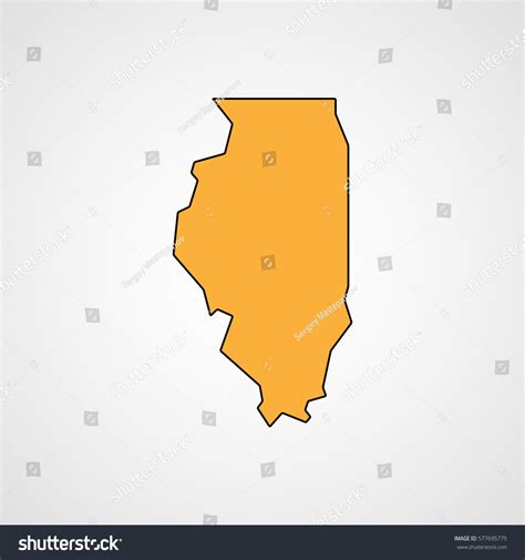 Map Of Illinois Vector Royalty Free Stock Vector 577695775