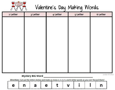 Check spelling or type a new query. Classroom Freebies Too: Making Words for Valentine's Day ...