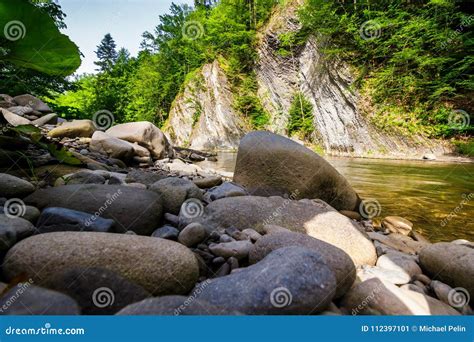 Boulders On The Shore Of The River Stock Image Image Of Shore Rocky