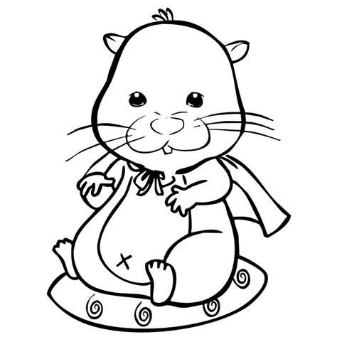 Hamster Fofo Com Estrelas Para Colorir Imprimir E Desenhar Colorir Me