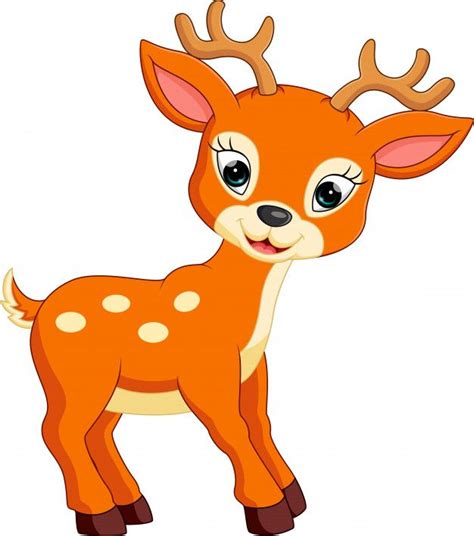 Cute Deer Cartoon Детские рисунки Шаблоны животных Милый мультфильм